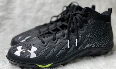 Under Armour Crucial Catch Football Cleats Size 12 [3023965-001] Under Armour Spotlight Lux Football Cleats Yellow Black  main image 2