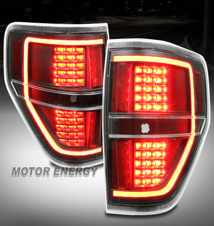 CROSSDESIGN Tail Lights Fit For 2009-2014 Ford F150 Pickup SVT Raptor Rear Brake Lamps Assembly W/o Bulbs Black Left & Right Side, Automotive - Canada - Foto 6