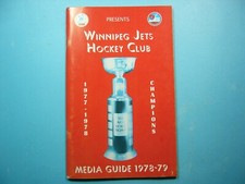 1978/79 WINNIPEG JETS NHL HOCKEY MEDIA GUIDE YEARBOOK AVCO WORLD CUP CHAMPIONS