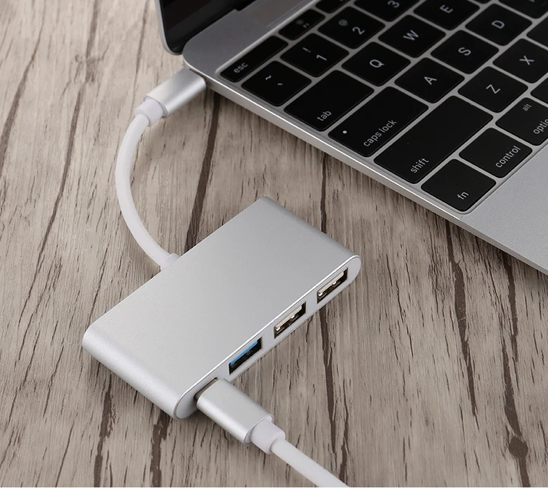 USB3.1 Type C to USB 3.0 2.0 HUB Adapter Charging Cable Port for PC Macbook - Image 3 of 4