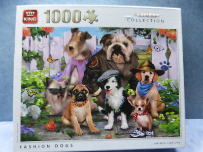 24316. Animal Collection Hunde  Puzzle Fashion Dogs   1000 Teile   King