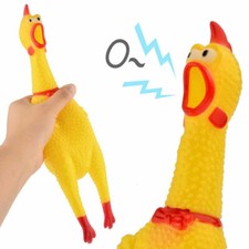Large Fun Pet Dogs Shrilling Rubber Chicken Chew Sound Squeeze Screaming Toy-USA