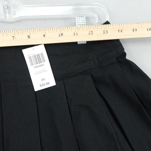 NWT Hot Topic Pleated Suspender Skirt Womens Medium M Black Mini A-Line - Picture 5 of 11