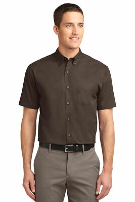 Port Authority Short Sleeve Button Down Easy Care Shirt Sizes XS-6XL S508
