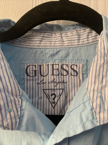Guess-Los Angeles,CA,Youth Boys,Medium (12/14),Light Blue,Button Down Shirt - Picture 3 of 11