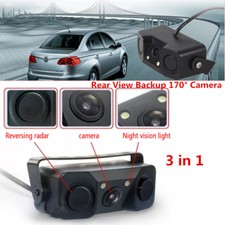 3in1 170  Car Visual Reversing Rear View Camera with Backup Radar Parking Sensor
