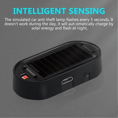 1x Fake Solar Car Alarm Led Light Security System Warning Theft Flash Blinking - Picture 3 of 7