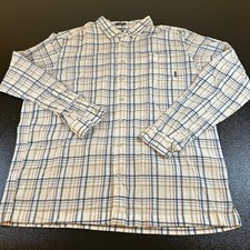 Eddie Bauer Plaid Button Up Shirt Classic Fit Long Sleeve Lightweight Mens XLT