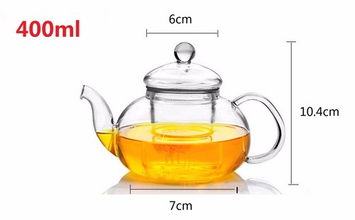 Glass Teapot With Glass Infuser Flower Teapot Tea Maker In 5 Sizes 400ml-1500ml - Picture 13 of 17