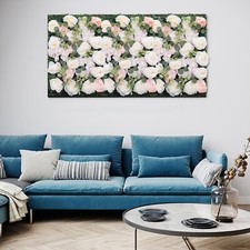 6Pcs Artificial Silk Flower Rose Wall Panels Wedding Party Venue Decor 60 40cm 