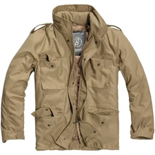 Brandit Classic M65 Military Field Jacket Vintage Mens Coat Travel Parka Camel