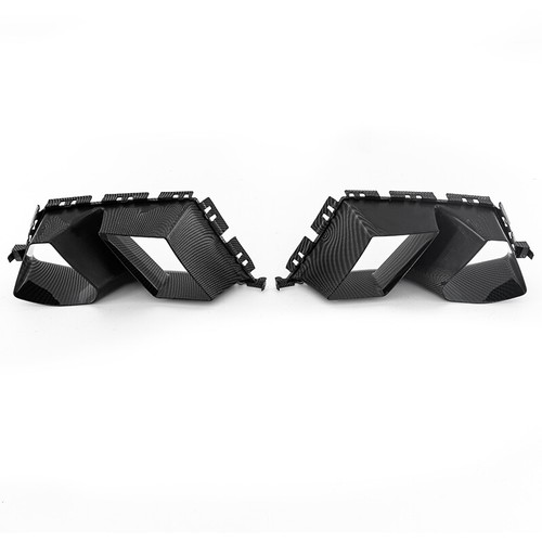 CARBON LOOK FOR BMW G80 M3 G82 G83 M4 FRONT BUMPER SIDE AIR VENT GRILLE+ GRILLS - Foto 9 di 13