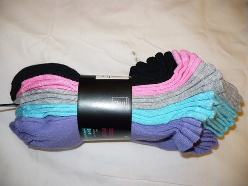 Women's No Boundaries No Show Socks 10 Pair Shoe Size 4-10 Purple Solids #385 - Picture 2 of 3