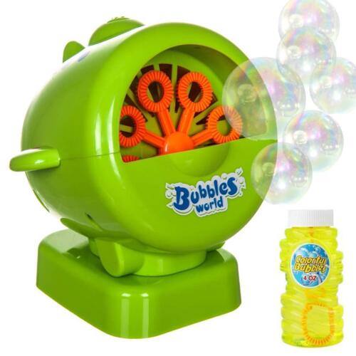 BUBBLE MAKING MACHINE BATTERY OPERATED PORTABLE INDOOR OUTDOOR TOY KID PORTABLE - Picture 2 of 12