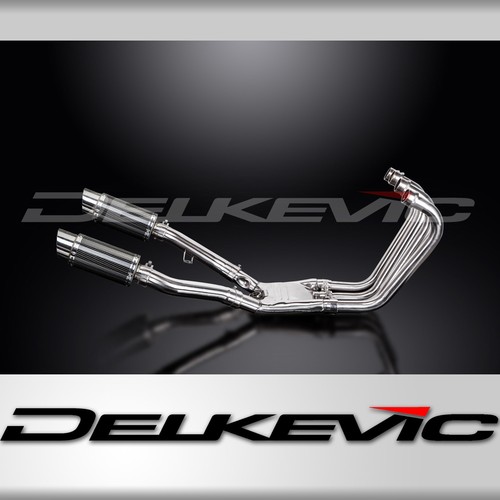 Yamaha FJ1200 3CV 1989-1992 Complete Exhaust 4-2 8" Round Carbon Mufflers - Bild 1 von 5