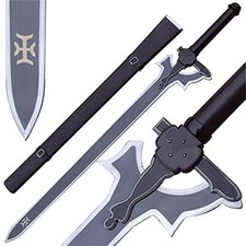Espada Kirito Elucidator 41" réplica arte en línea acero al carbono metal espada