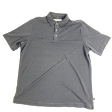 Tommy Bahama Charcoal Gray Striped Modal blend Men s Polo Shirt M