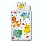 Pokémon Pikachu Bettwäsche, deutsche Größe 80x80 + 135x200 cm 100% Baumwolle