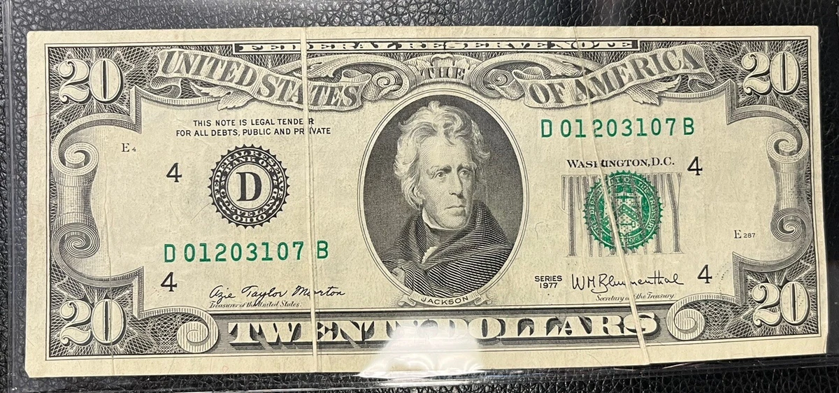 曾流通未经认证20 美元纸币| eBay