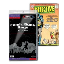 200 New BCW Regular / Silver Thick Comic Book Bags Fit Annuals & 80 Page Giants