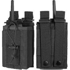 Tactical Heavy Duty Molle Radio Pouch Belt Holder Adjustable Walkie Talkie Bag