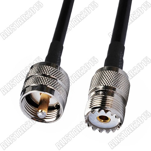 UHF PL-259 Male Plug to SO-239 UHF Female Jack Lot RF Coax Cable RG58 for Wifi - 第 1/3 張圖片