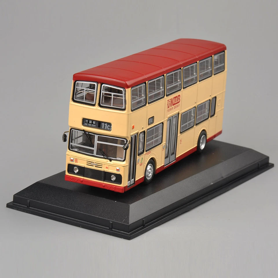 1:76 Classic Hongkong 11c Road Double Decker Bus KMB Car Vehicle Kids Gifts Toys - Image 2 of 4