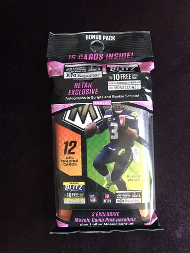2021 Panini Mosaic NFL Football Cello Pack 15 Cards Brand New Factory Sealed