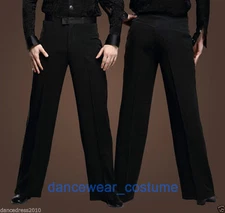 Men Boy Party Ballroom Latin Tango Modern Salsa Competition Dance Pants Trousers