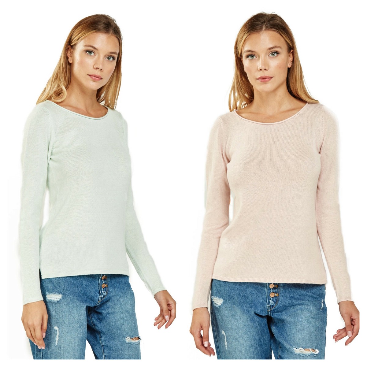 Ladies Ex Gap Old Navy Round Neck Full Sleeve Smart Fit Light Spring Jumper  519