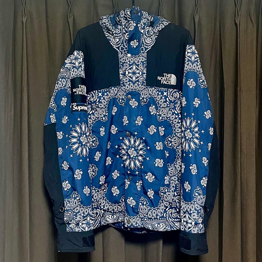 Supreme The North Face Bandana Mountain Parka Navy from Supreme The North Face Bandana Mountain Parka Navy from