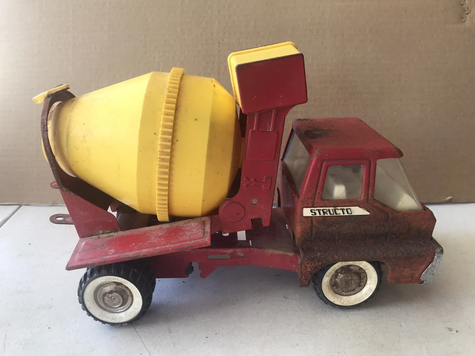 "CAMIÓN DE CONCRETO DE COLECCIÓN CON TURBINA ESTRUCTURA USADO 13"" L HECHO EN ESTADOS UNIDOS PARA RESTAURAR O PINTAR" Foto 3 de 4