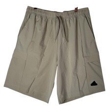 Men's Adidas City Break Short Cargo Athletic Shorts Savannah Beige Large IR9094