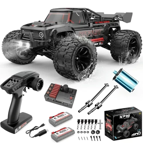 1/14 Brushless RC Cars for Adults Fast 50+ Mph, RC Trucks 4X4 Offroad Waterproof