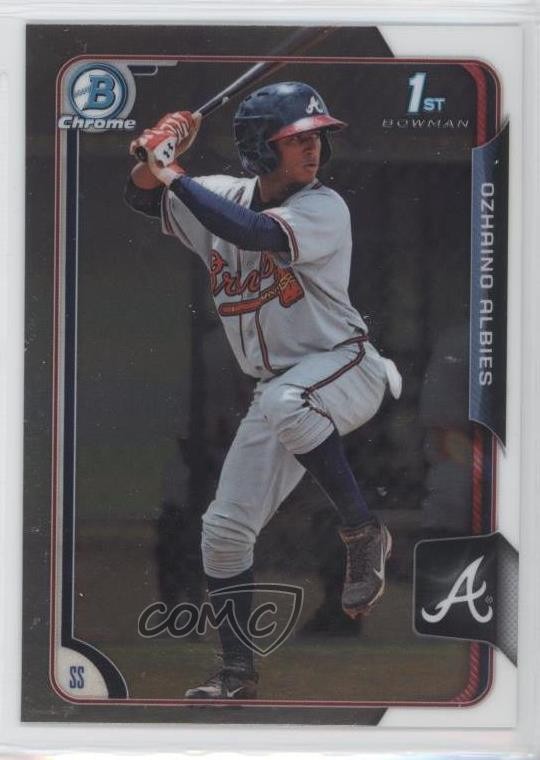 2015 Bowman Chrome Prospects Ozzie Albies (Called Ozhaino on Card) #BCP71 sq1
