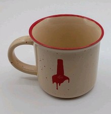 Makers Mark Kentucky Bourbon Whiskey Red Wax Drip Speckle Campfire Coffee Mug