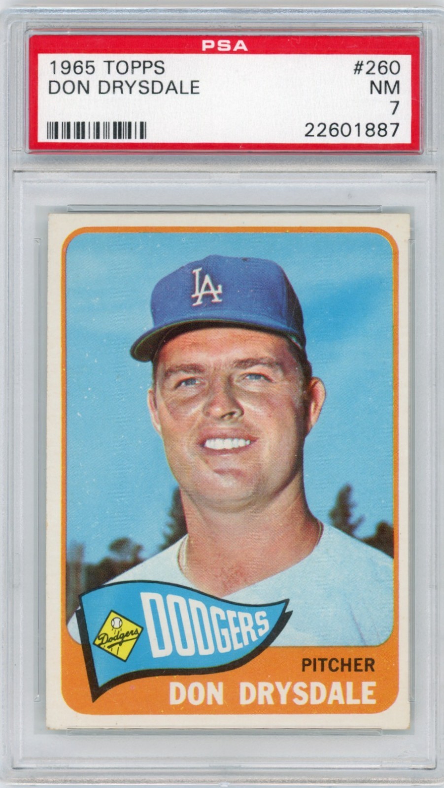 1965 Topps Don Drysdale #260 PSA 7