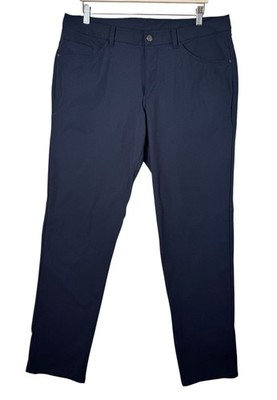 Men's Lululemon ABC Pant Classic Chino Pants Flat Front Obsidian Size 36x33