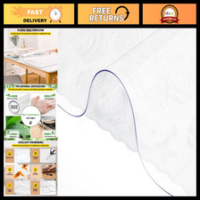 Clear Desk Cover Protector 36x60" Waterproof Thick Plastic Mat - Scratch Proof,