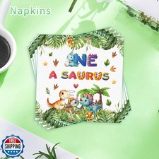 96 Pcs Oneasaurus Birthday Decorations for Boy, Dinosaur 1st Birthday Party P...