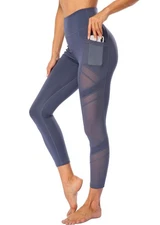 Women's leggings Mesh High Waist Yoga pants with Pocket S-XL DM for Size
