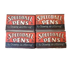 Vintage Lot 4 Speedball Pen Nibs A - 0 1 2 3 Sets Calligraphy Original Box