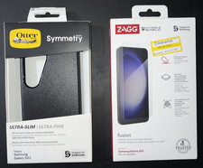 OtterBox Samsung Galaxy S23 Symmetry Case ZAGG Invisible Shield Protector