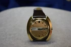 New ListingSeiko Automatic 17 Jewels 7006-7029 Gold Dial Leather Strap Runs Needs New Stem