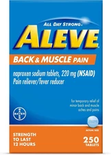 ALEVE 250 Count Back And Muscle Pain Relief Tablets 220Mg Naproxen EXP 10/2026+