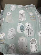 Pottery Barn Kids West Elm Organic Cotton Twin Duvet Cover Sage Green Woodland