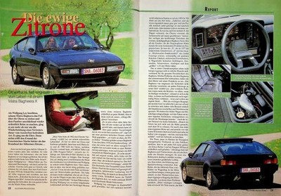 Oldtimer Praxis 08/2002 Talbot Matra Bagheera X mit 105PS Restaurierung - ein in