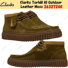 Clarks Torhill Hi Outdoor Leather Moss 26327240