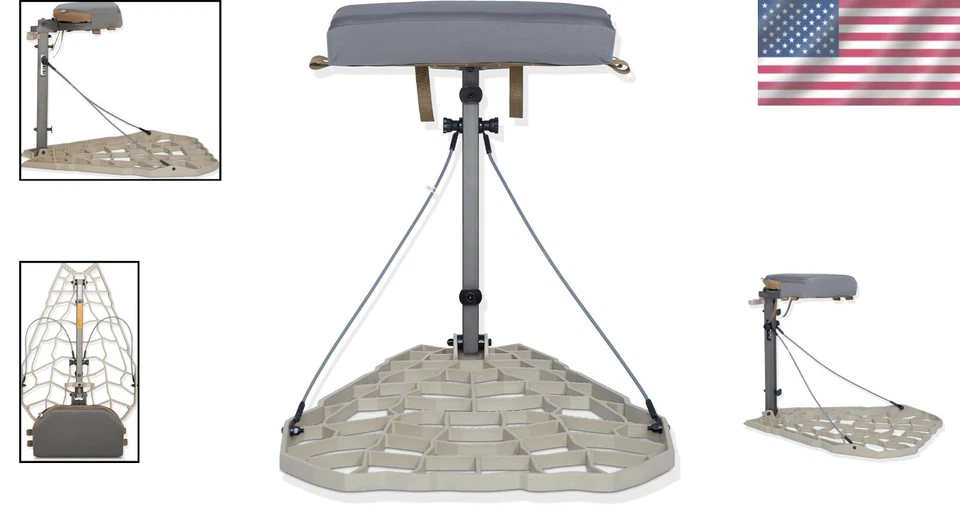 Durable Hang-On Treestand with Chamfered Tooth Design & Safety Harness included - Image 2 of 4