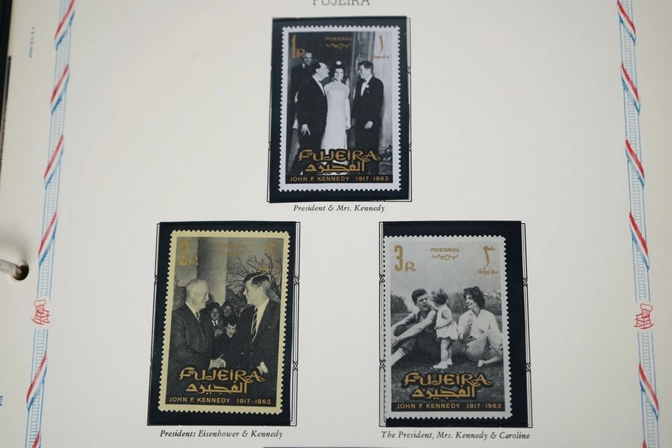 EAU FUJIERA JFK COLECCIÓN DE 160+ SELLOS Y 20 HOJAS DE RECUERDO ALMACENADAS EN ÁLBUM Foto 4 de 4